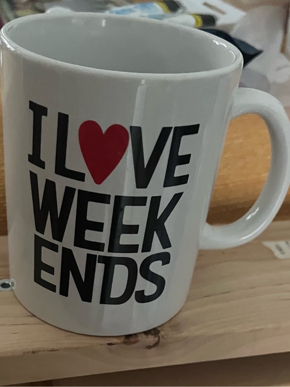 Royal Norfolk White Ceramic Mug with Red Heart and Black Text